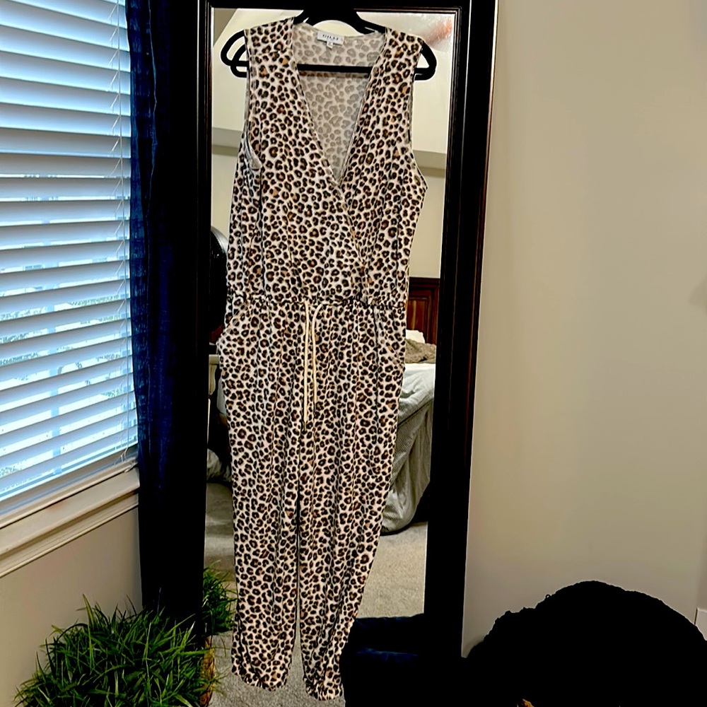2x animal leopard print jumper jumpsuit Gilli